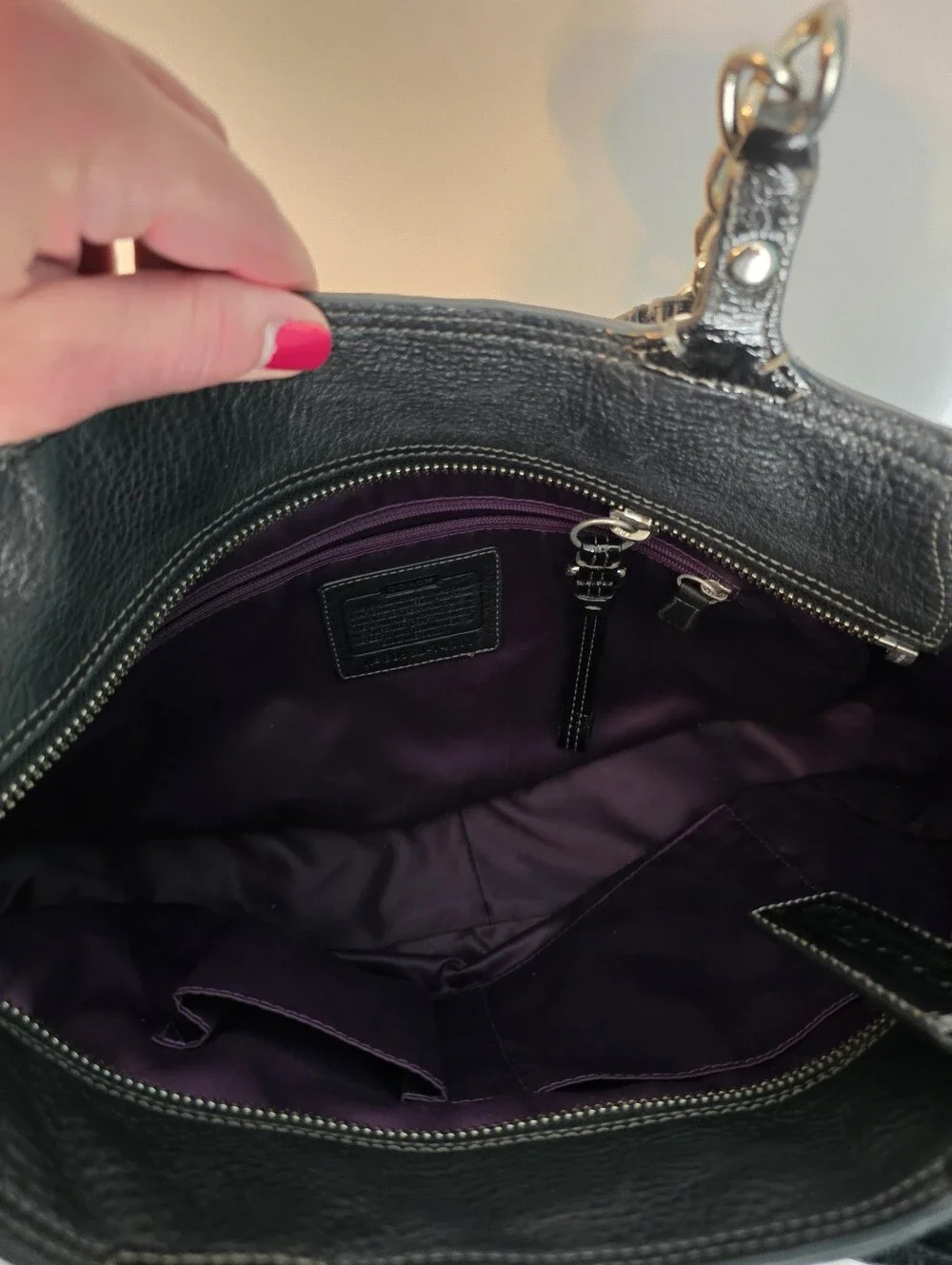 Coach tote pebbled